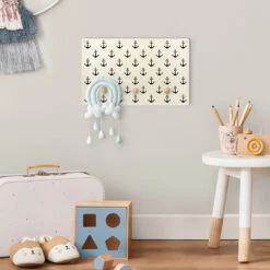 Kindergarderobe Holz - Anker Muster Schwarz In Schwarz 11 Kindergarderobe Holz - Anker Muster Schwarz In Schwarz -Limango wallart kindergarderobe holz anker muster schwarz in schwarz 3