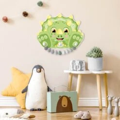 Kindergarderobe Holz - Dicker Dinosaurier - Triceratops In Grün 10 Kindergarderobe Holz - Dicker Dinosaurier - Triceratops In Grün -Limango wallart kindergarderobe holz dicker dinosaurier triceratops in grun 2