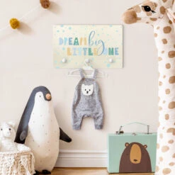 Kindergarderobe Holz - Dream Big Little One Blau In Blau -Limango wallart kindergarderobe holz dream big little one blau in blau 3