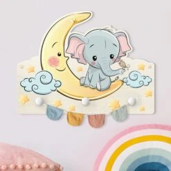 Limango 5 Limango -Limango wallart kindergarderobe holz elefant mond in grau 1