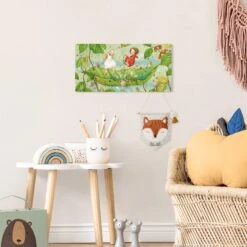 Kindergarderobe Holz - Erdbeerinchen Erdbeerfee - Trampolin In Grün -Limango wallart kindergarderobe holz erdbeerinchen erdbeerfee trampolin in grun 2