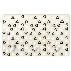 Kindergarderobe Holz - Gezeichnete Pyramiden Schwarz Weiß In Schwarz-Weiß