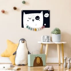 Kindergarderobe Holz - Hello Katzengesicht In Schwarz-Weiß 11 Kindergarderobe Holz - Hello Katzengesicht In Schwarz-Weiß -Limango wallart kindergarderobe holz hello katzengesicht in schwarz weiss 3