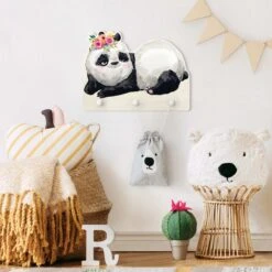 Kindergarderobe Holz - Panda Brian In Schwarz 11 Kindergarderobe Holz - Panda Brian In Schwarz -Limango wallart kindergarderobe holz panda brian in schwarz 3