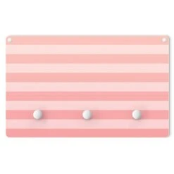 Kindergarderobe Holz - Querstreifen Rosa In Rosa