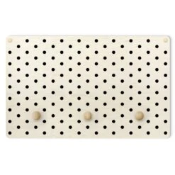 Kindergarderobe Holz - Schwarze Punkte Muster In Schwarz