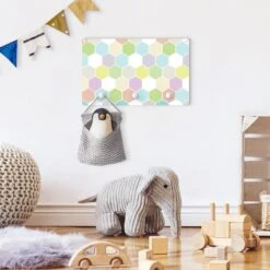 Kindergarderobe Holz - Sechseck Pastell In Pastell -Limango wallart kindergarderobe holz sechseck pastell in pastell 2