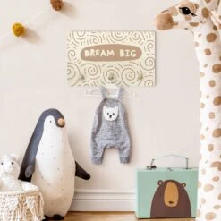 Kindergarderobe Holz - Spruch Dream Big Mit Wirbel Natur In Creme-Beige -Limango wallart kindergarderobe holz spruch dream big mit wirbel natur in creme beige 2
