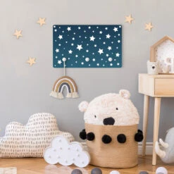 Kindergarderobe Holz - Sterne Im Nachthimmel In Blau 10 Kindergarderobe Holz - Sterne Im Nachthimmel In Blau -Limango wallart kindergarderobe holz sterne im nachthimmel in blau 2