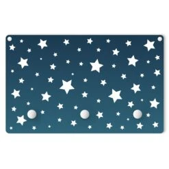 Kindergarderobe Holz - Sterne Im Nachthimmel In Blau
