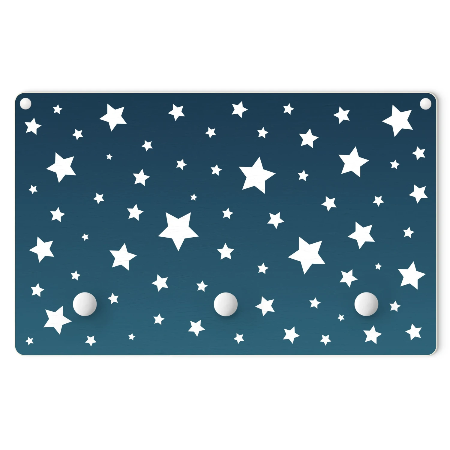 Kindergarderobe Holz - Sterne Im Nachthimmel In Blau 1 Kindergarderobe Holz - Sterne Im Nachthimmel In Blau