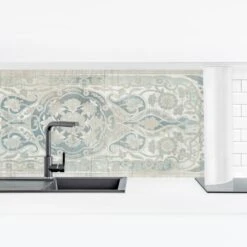 Limango 37 Küchenrückwand - Holzpaneel Persisch Vintage IV In Weiß