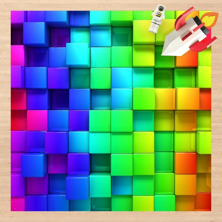 Limango 46 Limango -Limango wallart vinyl teppich 3d wurfel in bunt 1 768x768 1